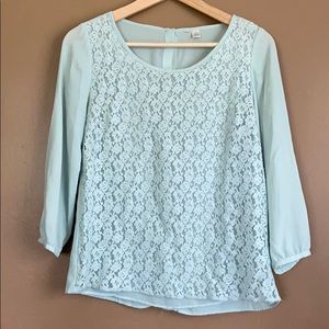 Teal 3/4 sleeve shirt